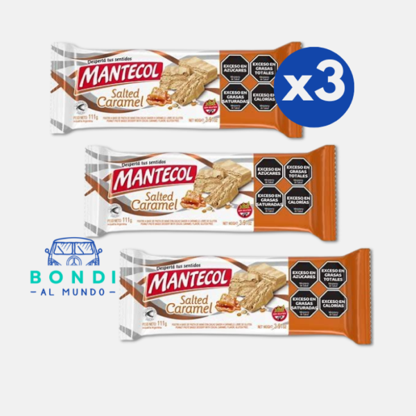 NUEVO Postre de Maní Mantecol sabor Salted Caramel x 110 Gr. (Pack x 3 un.) Libre de Gluten.