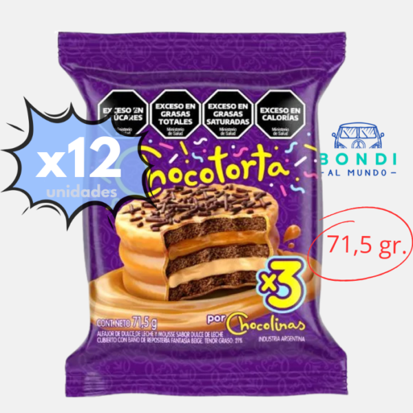 Alfajor Chocotorta x 71.5 gr. Pack x 12 unidades (858 gr)