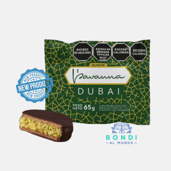 NUEVO Alfajor Havanna Dubai Pistachio & Chocolate Negro intenso x 65 Gr + Alfajor Mar del Plata Chocolate Negro & Sal Marina x 90 Gr. (155 Gr.)